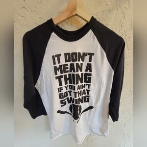 Graphic long sleeve tee, baseball